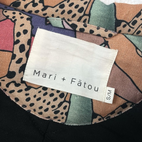 MARI + FÄTOU • Ayah Cats and Leaves Print Oversized Bomber Jacket, S/M - Picture 13 of 16